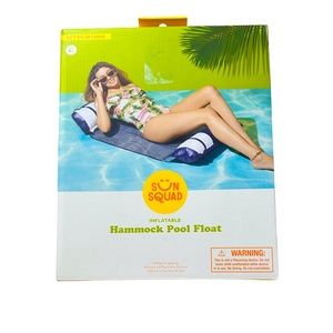 Set of 2 Sun squad inflatable, hammock, pool float, 41“ x 27“ x 5“